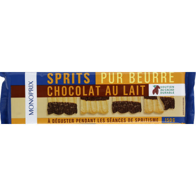 Monoprix Biscuits Sablés Sprits Chocolat au Lait paquet X9 150g Monoprix Biscuits Sablés Sprits Chocolat au Lait paquet X9 150g