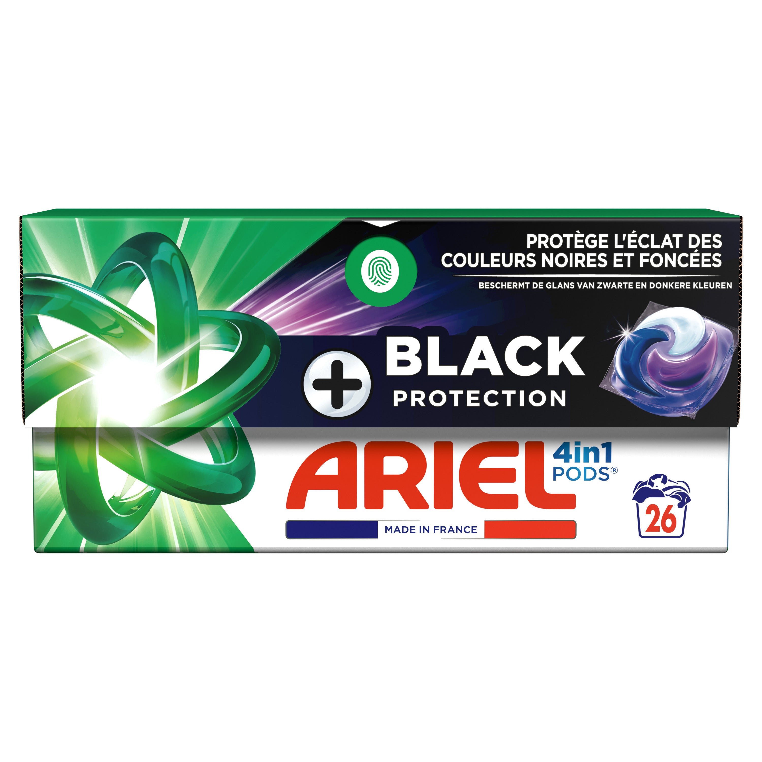Ariel pods+ black Protection 26 doses Ariel pods+ black Protection 26 doses