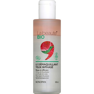 Monoprix La Beauté Bio Le Démaquillant Yeux Biphasé 100ml Monoprix La Beauté Bio Le Démaquillant Yeux Biphasé 100Ml