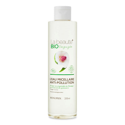 Monoprix La Beauté Bio Engagée L'Eau Micellaire Anti-Pollution 200Ml Monoprix La Beauté Bio Engagée L'Eau Micellaire Anti-Pollution 200Ml