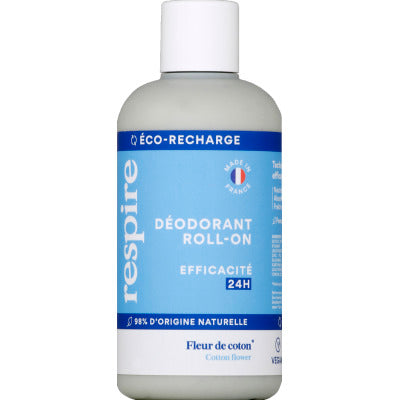 Respire Déco-recharge Déodorant fleur de coton 24h 150ml Respire Déco-recharge Déodorant fleur de coton 24h 150ml