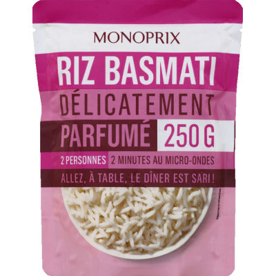 Monoprix Riz Basmati Délicatement Parfumé 250g Monoprix Riz Basmati Délicatement Parfumé 250G