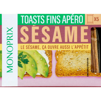 Monoprix Mini Toast Apéro Sésame 100g Monoprix Mini Toast Apéro Sésame 100g