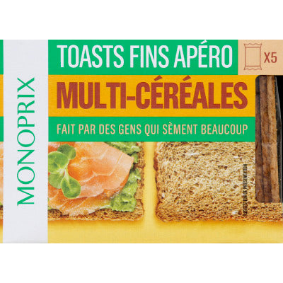 Monoprix Mini Toast Apéro Multi Céréales 100g Monoprix Mini Toast Apéro Multi Céréales 100g