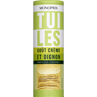 Monoprix Tuiles goût crème et oignon 170g Monoprix Tuiles goût crème et oignon 170g