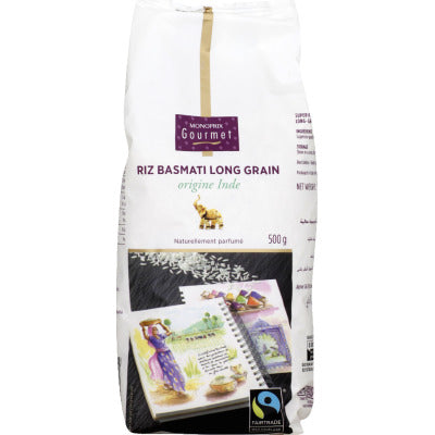Monoprix Gourmet Riz Basmati Long Grain, Origine Inde 500g Monoprix Gourmet Riz Basmati Long Grain, Origine Inde 500g