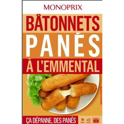 Monoprix Bâtonnets Panés à l'Emmental 240g Monoprix Bâtonnets Panés à l'Emmental 240g