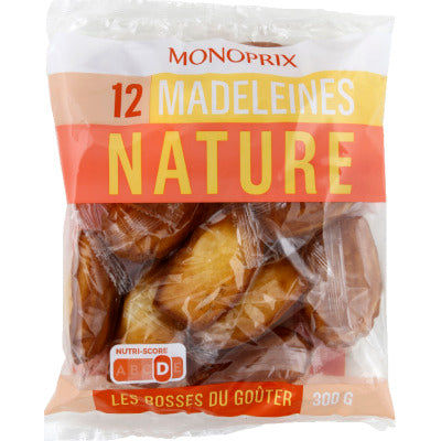 Monoprix Madeleine Nature Mgv 300g Monoprix Madeleine Nature Mgv 300g