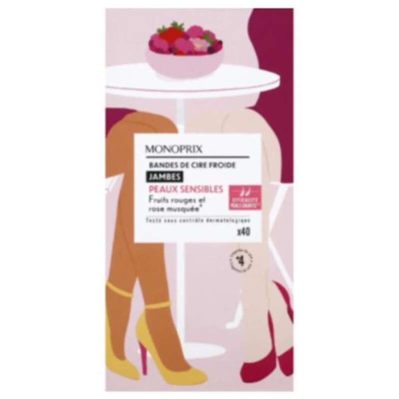 Monoprix Bandes De Cire Froide Jambes X40 Monoprix Bandes De Cire Froide Jambes X40