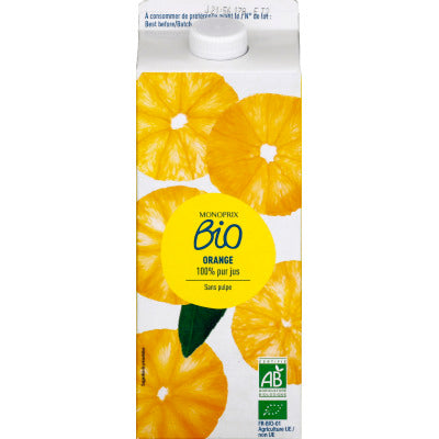 Monoprix Bio pur Jus d'orange sans pulpe 1,75L Monoprix Bio pur Jus d'orange sans pulpe 1,75L