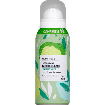 Monoprix Déodorant 24 Au Thé Vert Compressé 100ml Monoprix Déodorant 24 Au Thé Vert Compressé 100ml