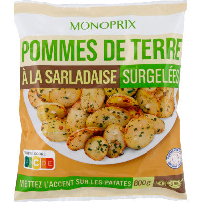 Monoprix Pommes de Terre à la Salardaise Surgelés 600g Monoprix Pommes de Terre à la Salardaise Surgelés 600g