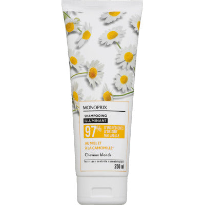 Monoprix Shampooing illuminant au miel et à la camomille 250ml Monoprix Shampooing illuminant au miel et à la camomille 250ml