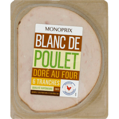 Monoprix Blanc de Poulet 6 tranches 240g Monoprix Blanc de Poulet 6 tranches 240g