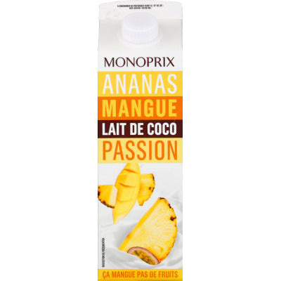 Monoprix Boisson Ananas Mangue & Lait de Coco 1L Monoprix Boisson Ananas Mangue & Lait de Coco 1L