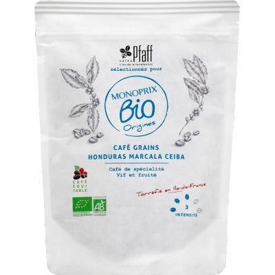 Monoprix Bio Origines Café en grains du Honduras 250g Monoprix Bio Origines Café en grains du Honduras 250g