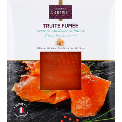 Monoprix Gourmet Truite Fumée France 60g Monoprix Gourmet Truite Fumée France 60g