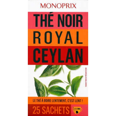 Monoprix Thé Royal Ceylan 25 sachets 50g Monoprix Thé Royal Ceylan 25 sachets 50g