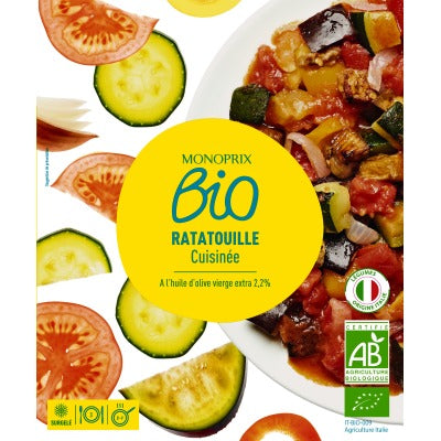 Monoprix Bio Ratatouille Cuisinée 600g Monoprix Bio Ratatouille Cuisinée 600g