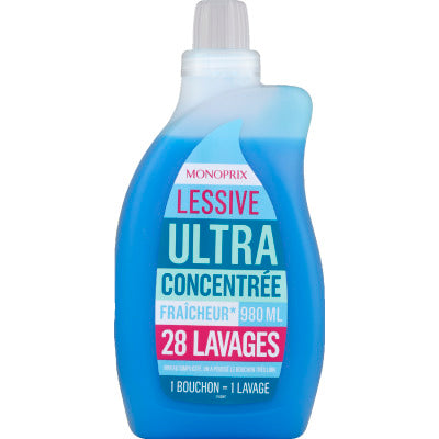 Monoprix Lessive Liquide Ultra Concentrée 980ml Monoprix Lessive Liquide Ultra Concentrée 980ml