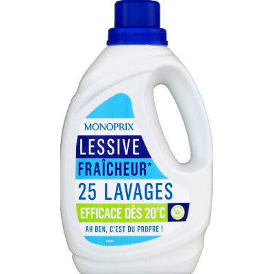 Monoprix Lessive Fraîcheur 1,25L Monoprix Lessive Fraîcheur 1,25L
