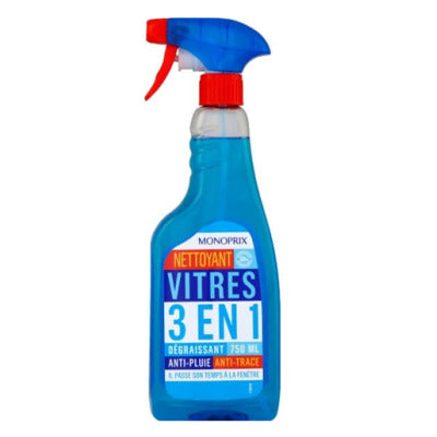 Monoprix Nettoyant Vitres 3 En 1 750Ml Monoprix Nettoyant Vitres 3 En 1 750Ml