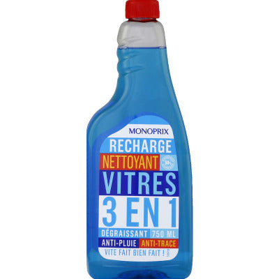 Monoprix Recharge Nettoyant Lave Vitres 3 En 1 750Ml Monoprix Recharge Nettoyant Lave Vitres 3 En 1 750Ml