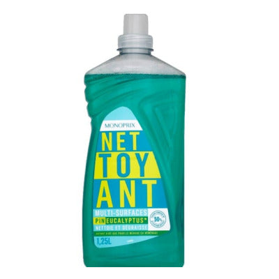 Monoprix Nettoyant Ménager Pin Eucalyptus 1,25L Monoprix Nettoyant Ménager Pin Eucalyptus 1,25L