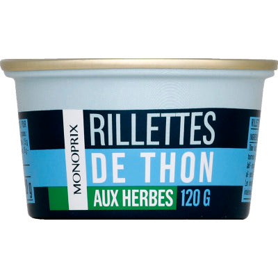 Monoprix Rillettes de Thon aux Herbes 120g Monoprix Rillettes de Thon aux Herbes 120g