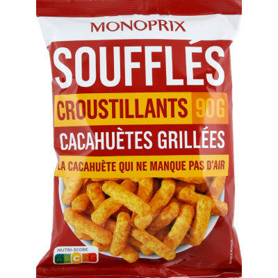 Monoprix Soufflé Cacahuètes Grillées 90g Monoprix Soufflé Cacahuètes Grillées 90g