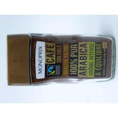 Monoprix Café Soluble 100% Arabica, Intense et Equilibré 100g Monoprix Café Soluble 100% Arabica, Intense et Equilibré 100g