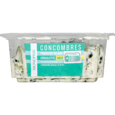 Monoprix concombres au fromage blanc 300g Monoprix concombres au fromage blanc 300g