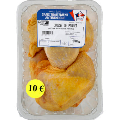 Premier Prix Cuisse De Poulet Blanc Certifié Sans Antibiotique 1,6Kg 1,6Kg Premier Prix Cuisse De Poulet Blanc Certifié Sans Antibiotique 1,6Kg 1,6Kg