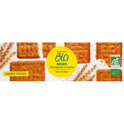 Monoprix Bio Biscuits Épeautre et Sésame 150g Monoprix Bio Biscuits Epeautre et Sésame 150g