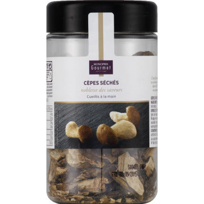 Monoprix Gourmet Cèpes séchés noblesse des saveurs cueillis à la main 30g Monoprix Gourmet Cèpes séchés noblesse des saveurs cueillis à la main 30g