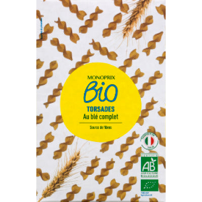Monoprix Bio Torsades au blé complet 500g Monoprix Bio Torsades au blé complet 500g