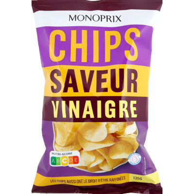Monoprix Chips saveur vinaigre 135g Monoprix Chips saveur vinaigre 135g
