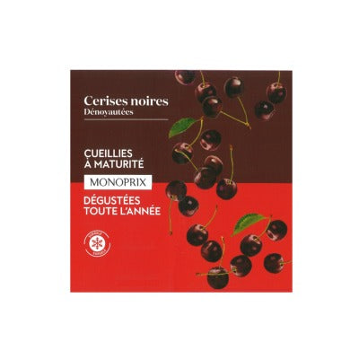 Monoprix Cerises noires dénoyautées 450g Monoprix cerises noires dénoyautées 450g