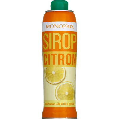 Monoprix Sirop citron à diluer 75cl Monoprix Sirop citron à diluer 75cl