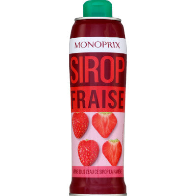 Monoprix sirop fraise à diluer 75cl Monoprix sirop fraise à diluer 75cl