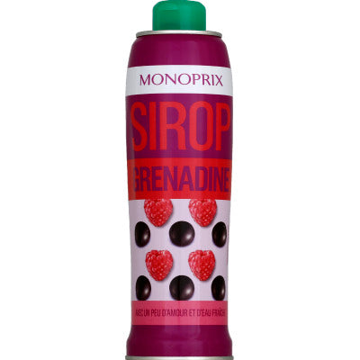 Monoprix sirop grenadine à diluer 75cl Monoprix sirop grenadine à diluer 75cl