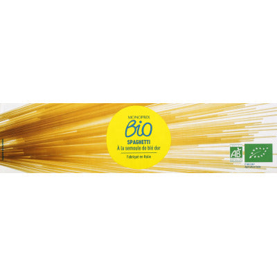 Monoprix Bio Spaghetti à la semoule de blé dur 500g Monoprix Bio Spaghetti à la semoule de blé dur 500g
