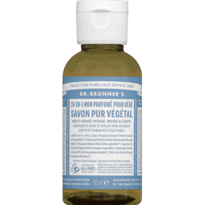 Dr. Bronner'S Savon Liquide Sans Parfum Pour Bébé 18-En-1 59Ml Dr. Bronner'S Savon Liquide Sans Parfum Pour Bébé 18-En-1 59Ml