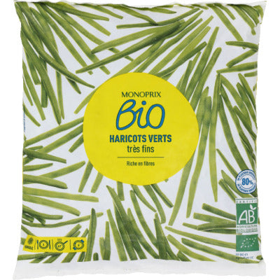 Monoprix Bio Haricots Vert très fins 600g Monoprix Bio Haricots Vert très fins 600g
