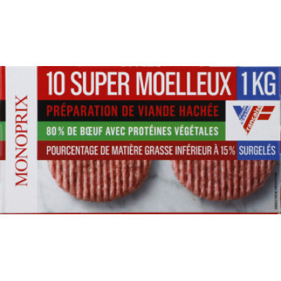 Monoprix Viande Hachée Super Moelleux Mg 15% 1kg Monoprix Viande Hachée Super Moelleux Mg 15% 1Kg
