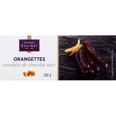 Monoprix Gourmet Orangettes Au Chocolat Noir 200G Monoprix Gourmet Orangettes Au Chocolat Noir 200G