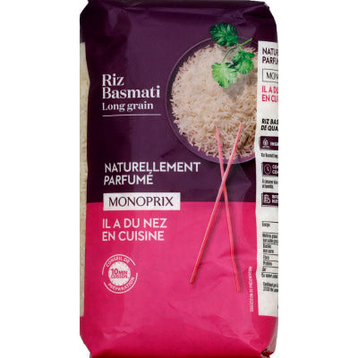 Monoprix Riz basmati naturellement parfumé 1kg Monoprix Riz basmati naturellement parfumé 1 kg