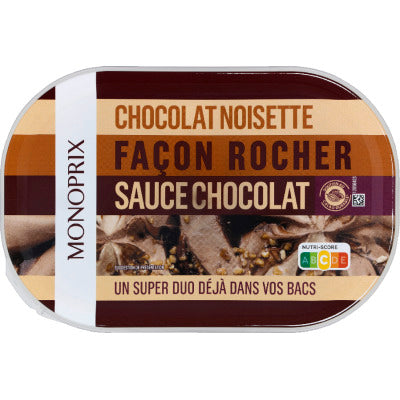 Monoprix Chocolat noisette façon rocher 505g Monoprix chocolat noisette façon rocher 505g