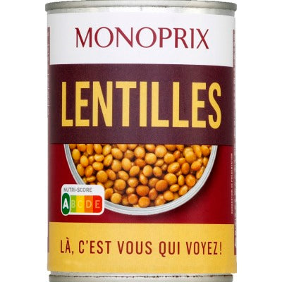 Monoprix Lentilles préparées 500g Monoprix Lentilles préparées 500g