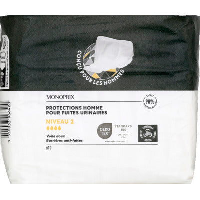 Monoprix Protection Incontinence Homme Niv2 x10 Monoprix Protection Incontinence Homme Niv2 x10